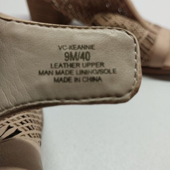 Vince Camuto Keanne Sandal Booties Sz 9M Tan Nubuck Leather Boho Casual Chic - Picture 15 of 15